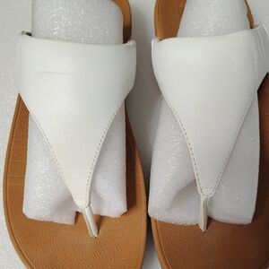 Fitflop White Leather Sandals